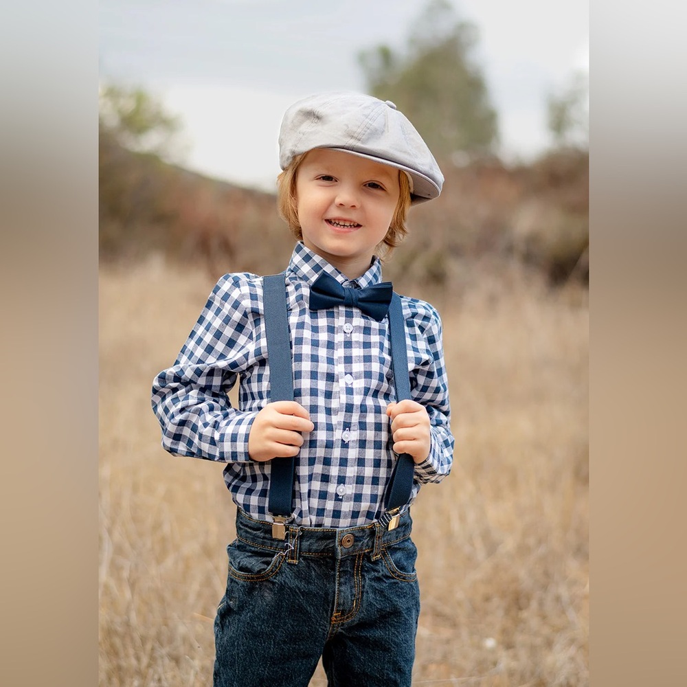 Navy Suspenders for Baby and Toddler NEW set of 2.